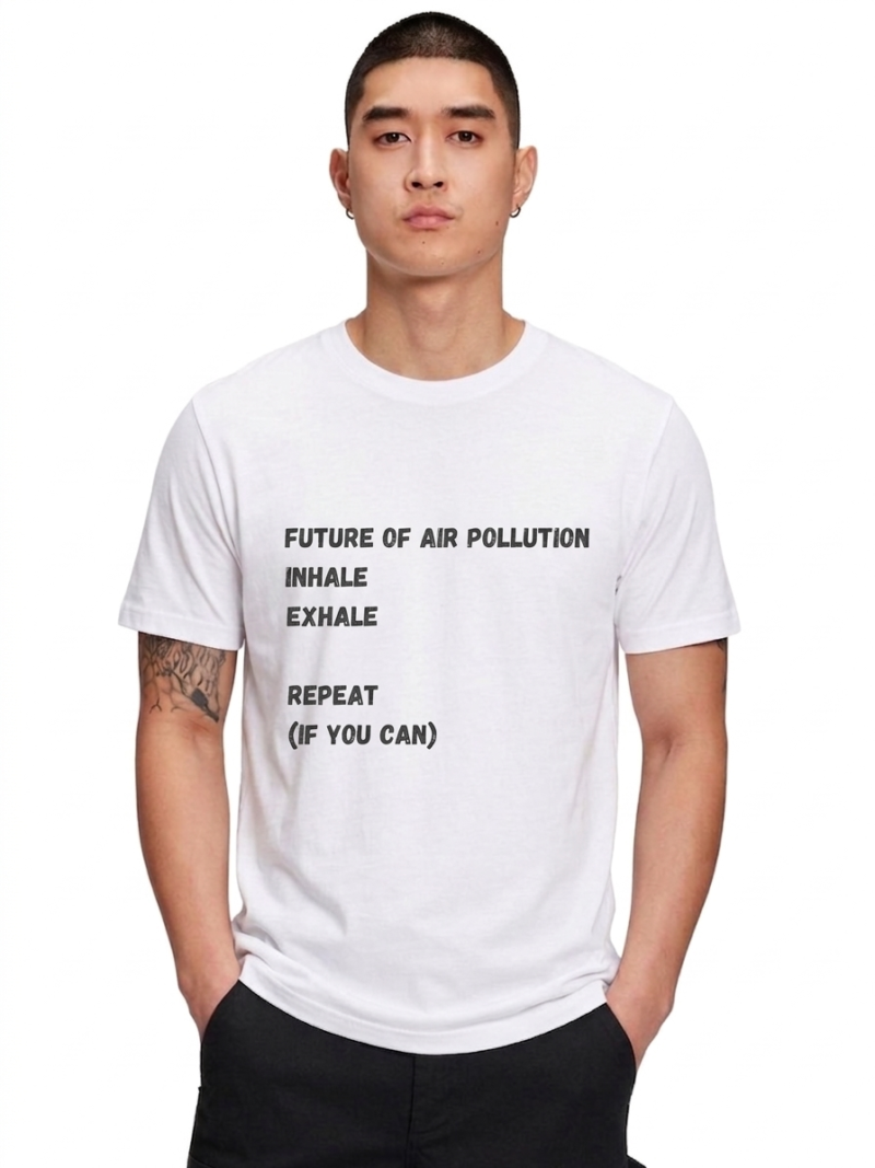 Future of Air Pollution — Inhale Exhale Repeat Graphic T-Shirt - Unisex - Cotton
