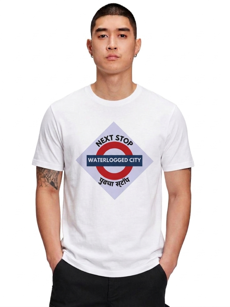 Next Stop: Waterlogged City — Social Impact Graphic T-Shirt - Unisex - Cotton