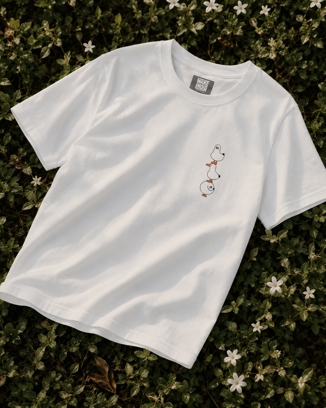 Wake India streetwear t-shirt on model